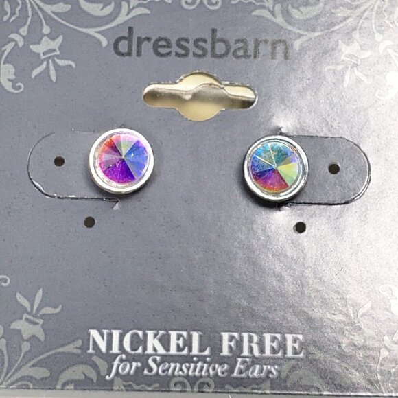 2/$30 Colorful Sparkling Crystal Stone 0.5-inch Stud Earrings - Women Jewelry - Picture 1 of 7